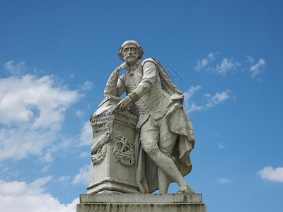 伦敦莎士比亚雕像威廉莎士比亚雕像1874年建于英国伦敦莱斯特广场背景图片