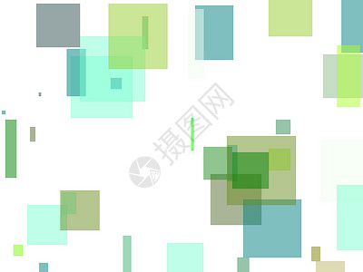 抽象绿色正方形插图背景以正方形为背景的抽象简约绿色插图图片