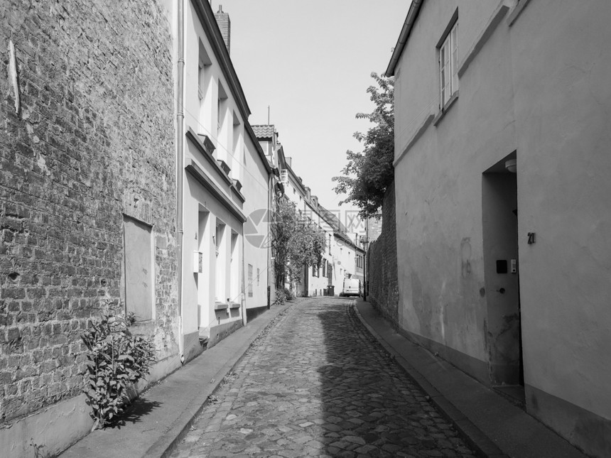 德国列伯克Lubeck市的黑白图景图片
