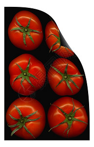 黑底卷效应西红柿背景图片