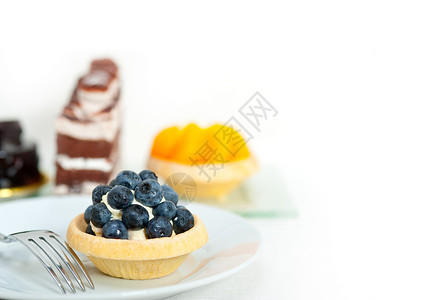 新鲜蓝莓奶油蛋糕自制特配宏图片