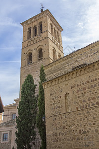 西班牙托莱多市古老教堂高清图片