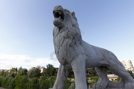 狮子雕像的石图片