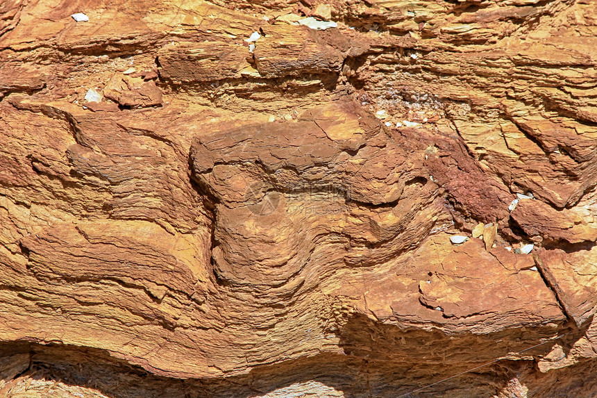 土中含有高量的红土铁生锈沙漠干旱图片