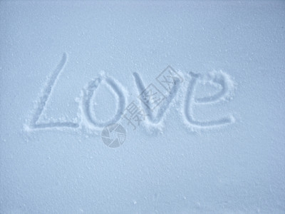 带有爱情笔迹的雪背景图片