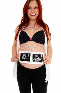 孕妇的腹部超声波照片图片