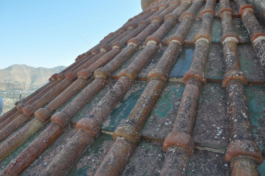 屋顶砖块纹理背景屋顶砖块纹理作为背景有用图片