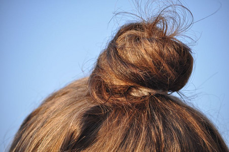 女捆绑的头发与复制空间女绑的头发与复制空间图片