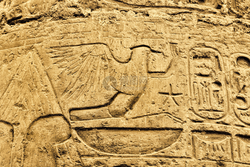 古埃及卢克索卡纳寺的古希腊象形文字图片