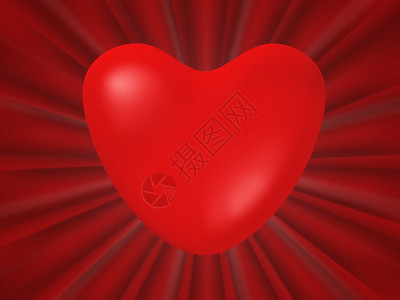 心脏背景3D形状心脏背景上有梁图片
