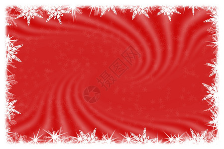 红色雪花圣诞节背景雪花冰背景