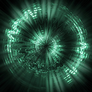 未来背景绿色粒子线条抽象数字和暗线光元素图片