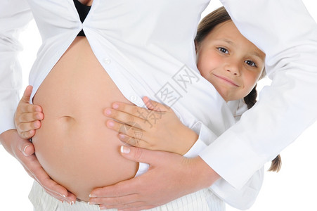 女儿和孕妇图片