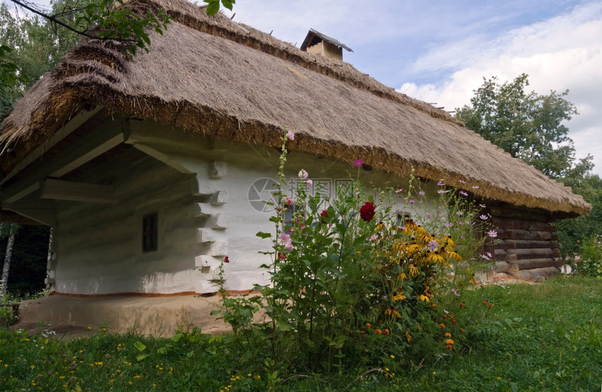 乌克兰历史小屋世纪前Pirogovo村乌克兰民间建筑博物馆基辅附近图片
