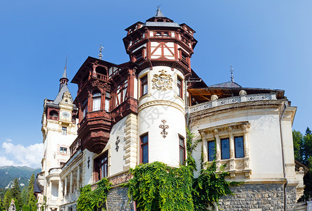 贝利城堡夏景罗马尼亚建于1873年至1914年背景图片