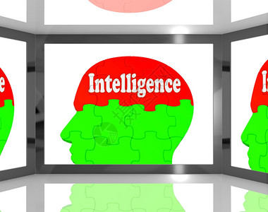 显示人类知识和创造力的屏幕脑智能背景图片