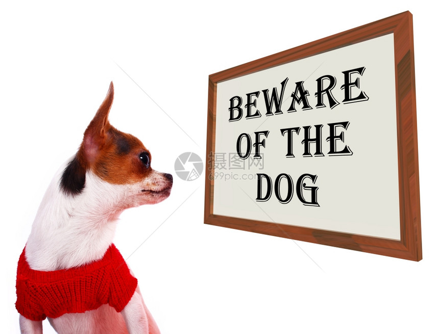 当心狗标志显示保护和警告当心狗标志显示保护和警告图片