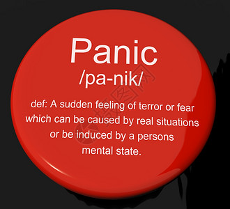 恐慌定义按钮显示创伤压力和歇斯底里恐慌定义按钮显示创伤压力和歇斯底里图片
