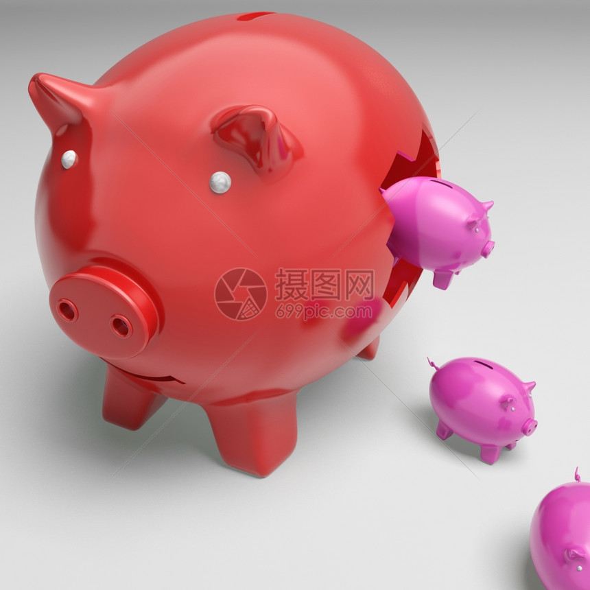 小猪银行内部显示货币增长和收入图片
