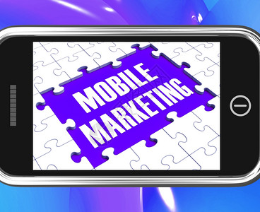 智能手机展示电子商务和市场营销移动图片