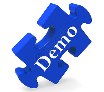 Demo拼图显示产品演试验或版本背景图片