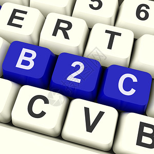 B2c消费者购买或出售的B2c关键字平均商业背景图片