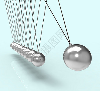 牛顿摇篮显示能源运动和重力背景图片