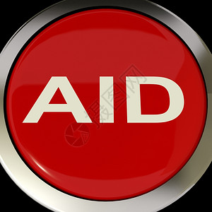 图标或按钮显示文本新闻信息或媒体援助按钮表示帮或救援图片