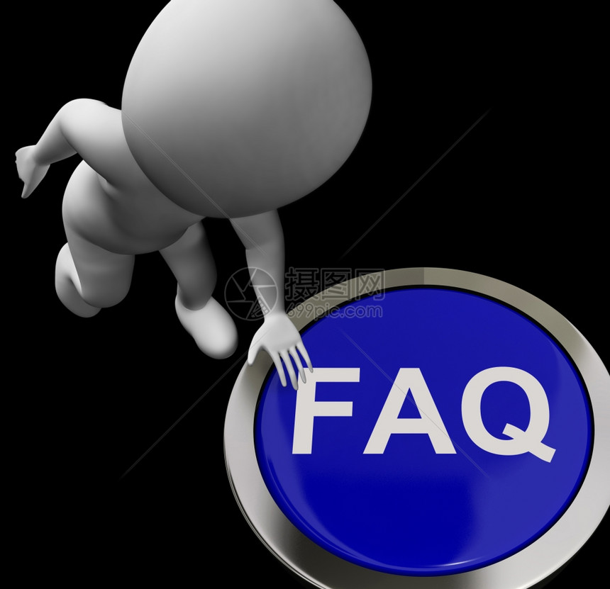 博客或网站按钮FAQ意指网站查询和信息图片