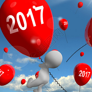 万人疯抢25的显示折扣2017年显示气球时2万17个在气球上显示年设计图片