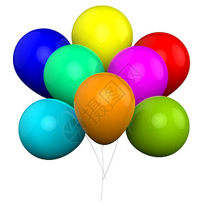 展示狂欢节或庆典的气球团图片