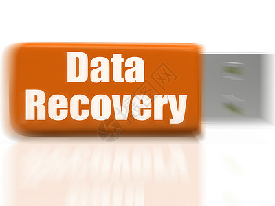 数据回收USB驱动器意味着安全文件转移或数据恢复背景