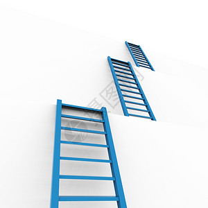 代表克服逆差和目标的障碍梯子高清图片