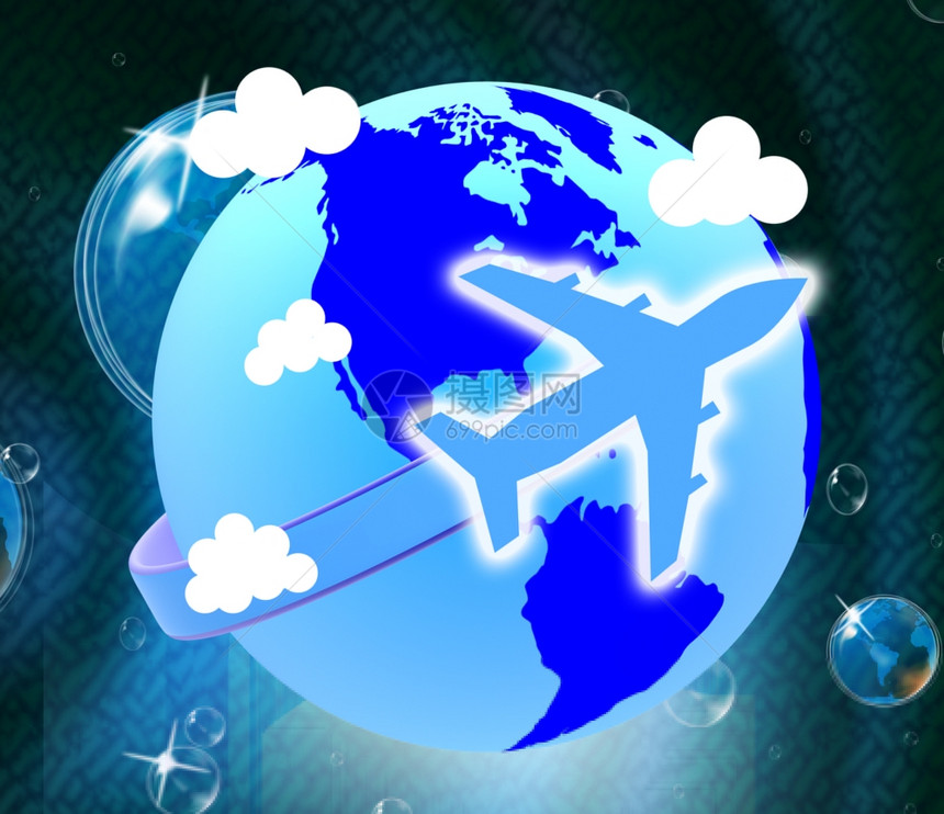 全球航班指示旅行图图片