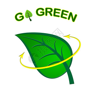 GoGreen显示地球友好和可回收图片