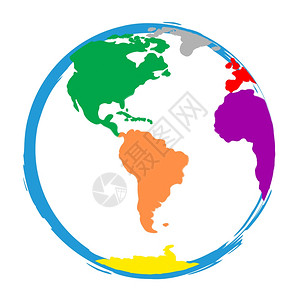 地球指示世界多彩色颜背景图片