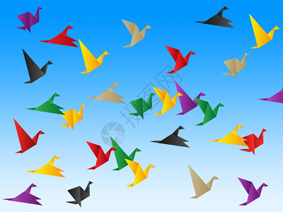 空中飞行代表鸟群图片