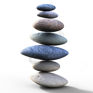 表明完美平衡与和谐的石块图片