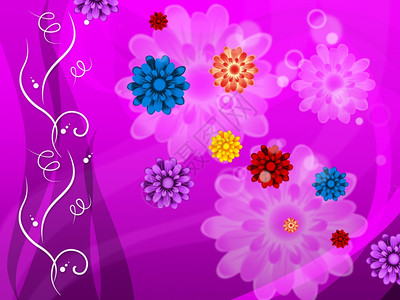 紫花背景代表多彩花朵和材xA背景图片