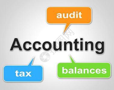 平衡账簿和支付税的会计词汇图片