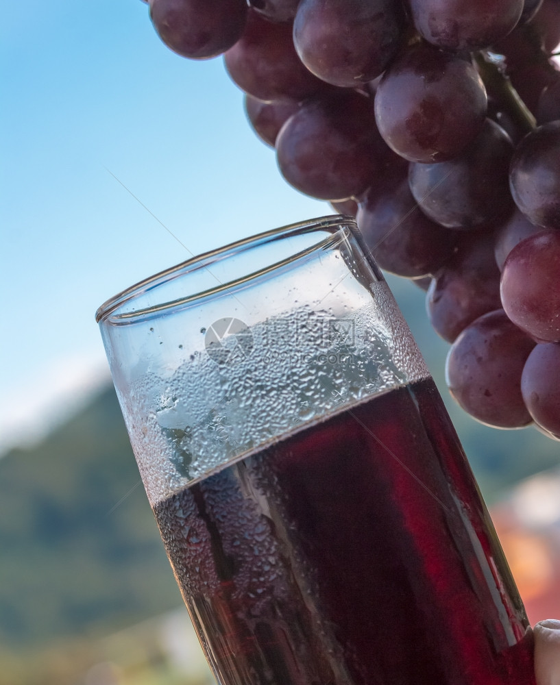 葡萄和果汁产生饮料和有机图片