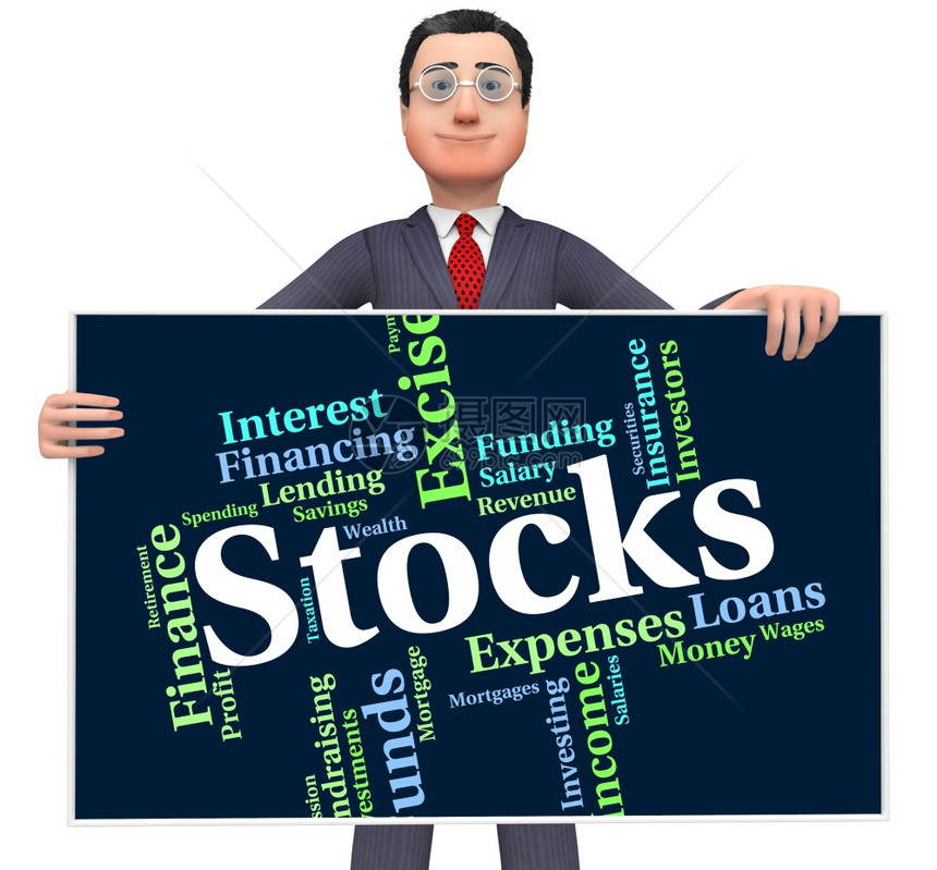 显示投资和购入回报的股票单词图片