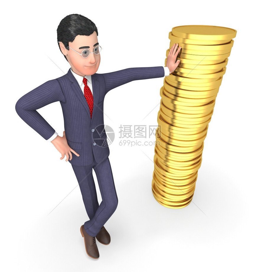 代表企业和公司的资金3d投标图片