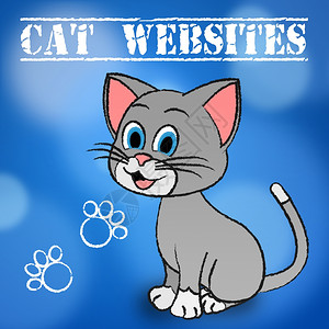 展示猫宠物和因特网的猫站万维网高清图片素材