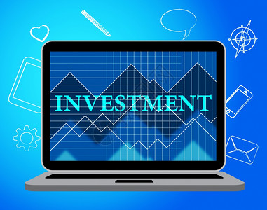 在线投资代表增长网络和股票图片