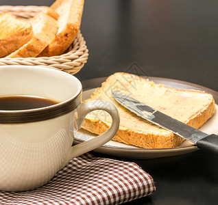 早餐代表饮的黑咖啡图片