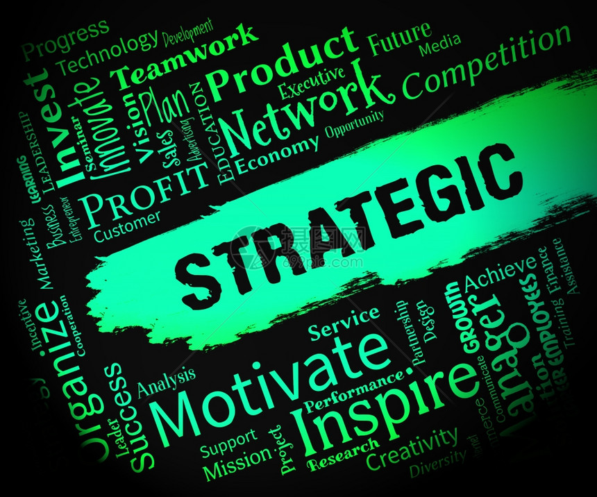 战略文字表明业务战略和计划图片