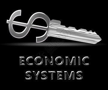 经济体系关键意义金融网络3d背景图片