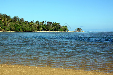 在斐济的沙滩上图片