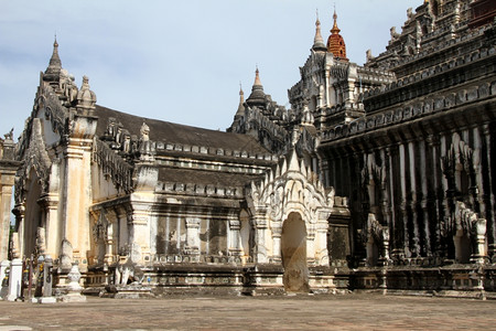 缅甸巴甘阿南达寺庙墙壁图片